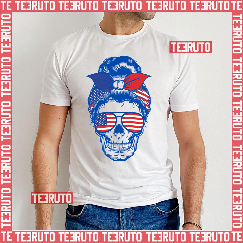 Republican Politics Ultra Maga Red White Blue Skull Unisex T Shirt