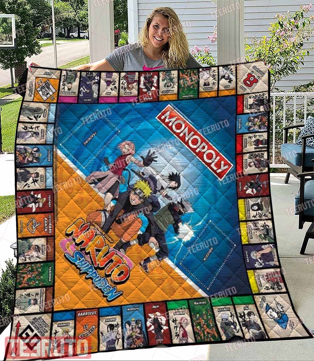 Naruto Monopoly Quilt Blanket Teeruto