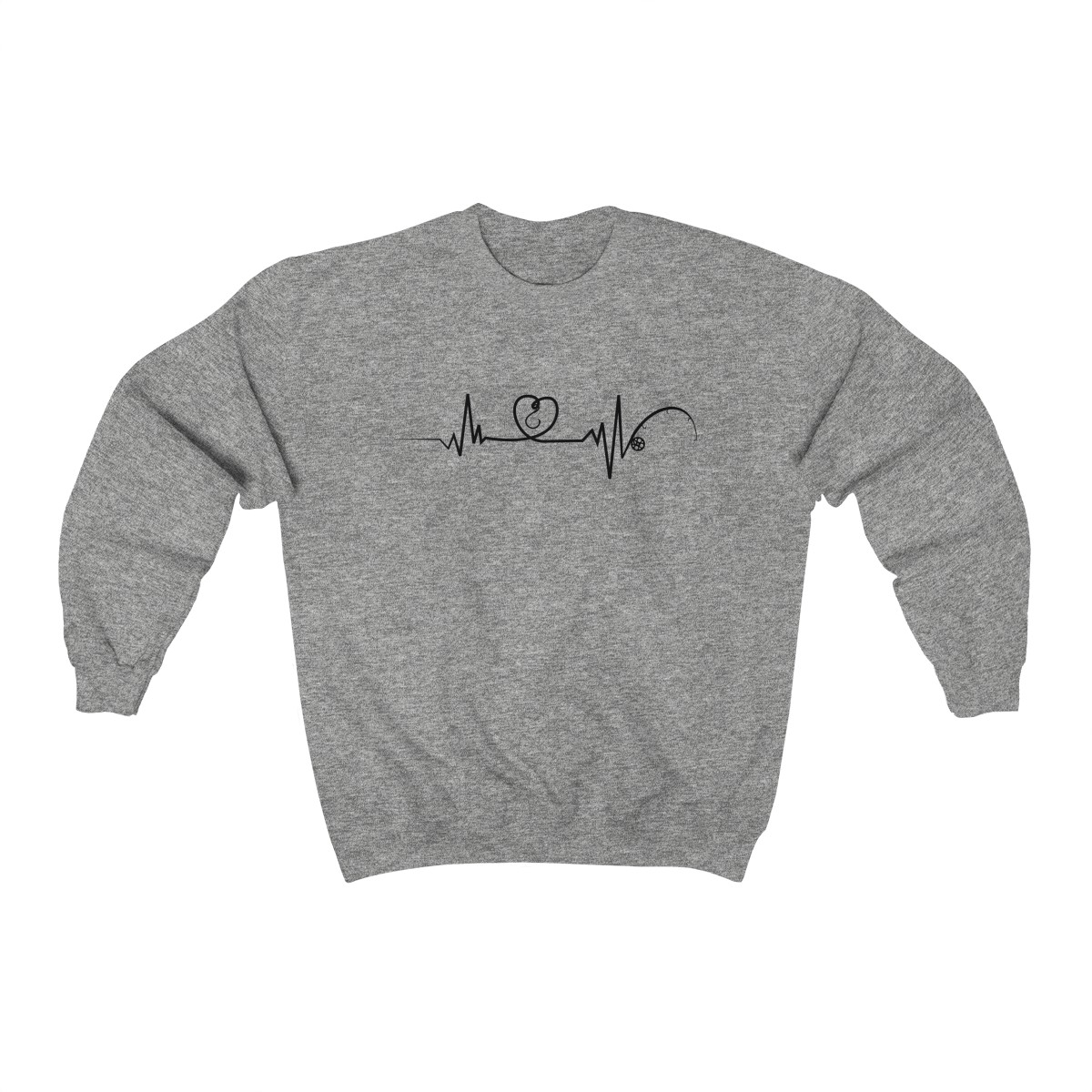 Fishing Hook Heartbeat Unisex T-Shirt, Sweatshirt, Hoodie