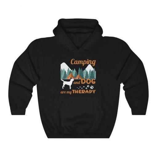 Camping And Dogs Are My Therapy Unisex T-Shirt, Sweatshirt, Hoodie