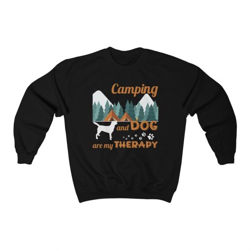 Camping And Dogs Are My Therapy Unisex T-Shirt, Sweatshirt, Hoodie
