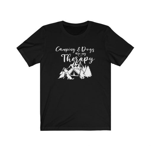 Camping And Dog Therapy Unisex T-Shirt, Sweatshirt, Hoodie