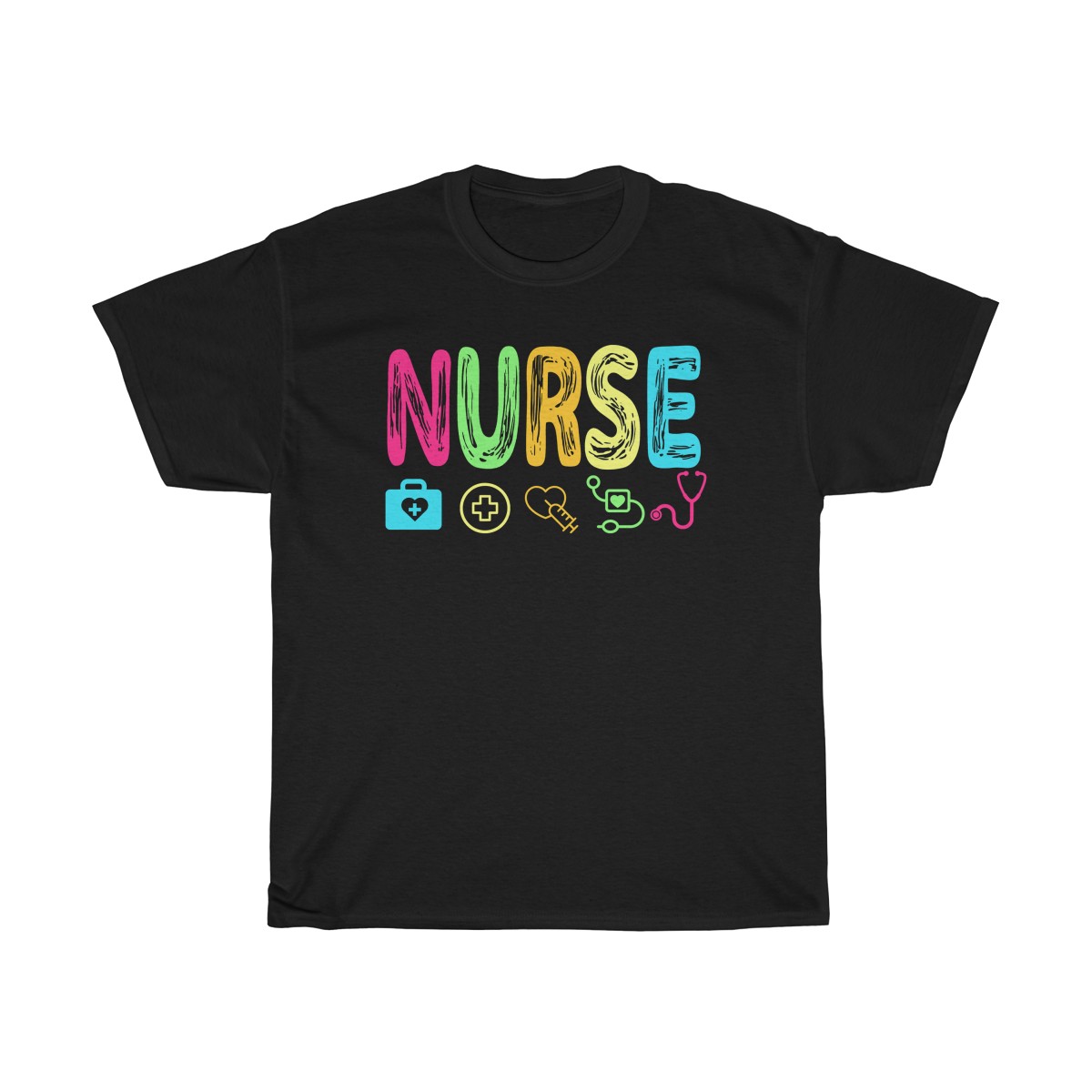 Colorful Nurse Typography Unisex T-Shirt, Sweatshirt, Hoodie