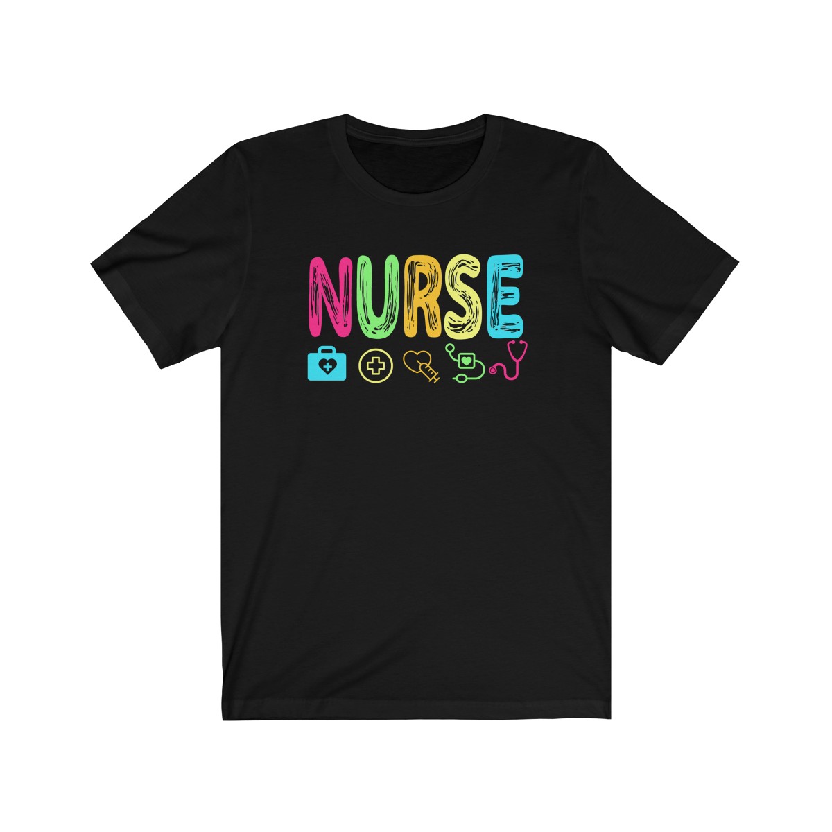 Colorful Nurse Typography Unisex T-Shirt, Sweatshirt, Hoodie