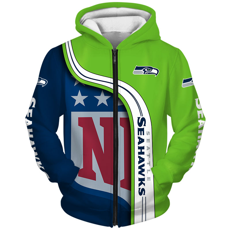 Seattle Seahawks Hoodie 3D Pullover Sweatshirt