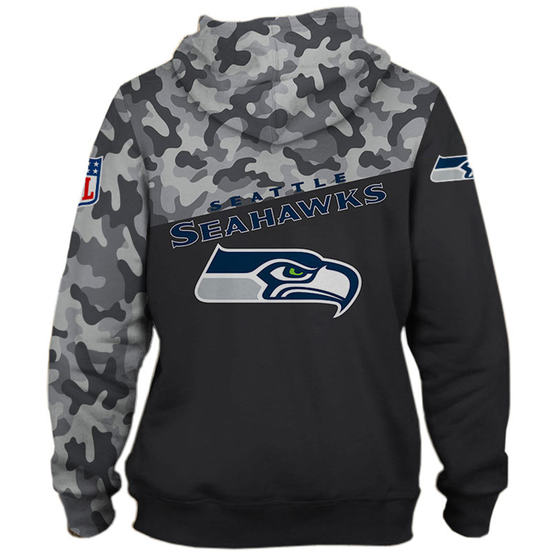 Seattle Seahawks Military Camo Hoodies 3D Sweatshirt