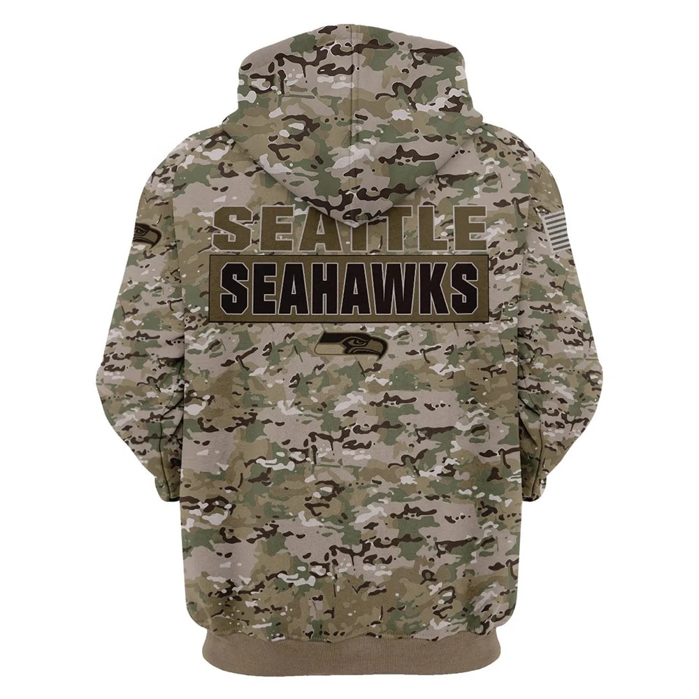 Seattle Seahawks Hoodie 3D Army