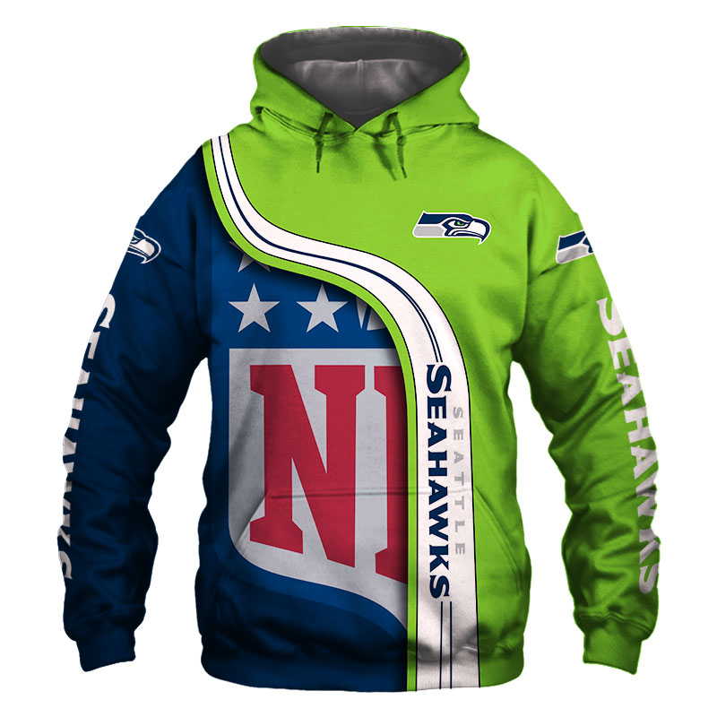 Seattle Seahawks Hoodie 3D Pullover Sweatshirt