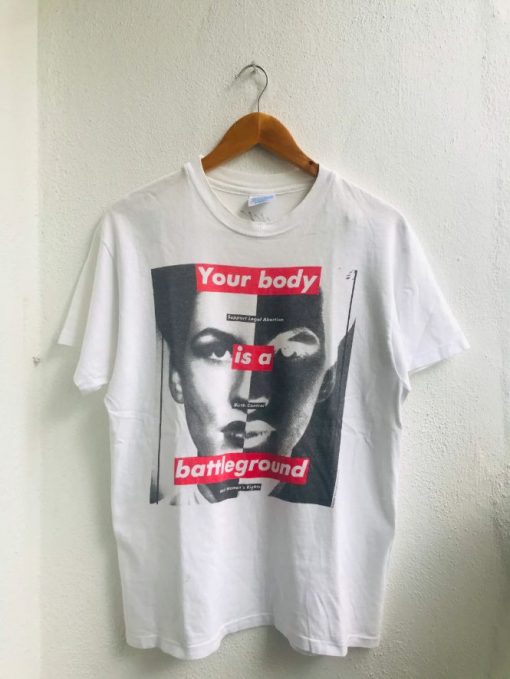 Barbara Kruger Your Body Is A Battleground Photofolio T-Shirt