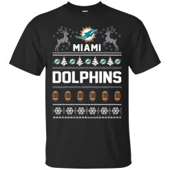 Miami Dolphins Ugly Christmas Unisex T-Shirt