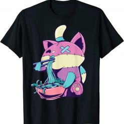 Pastel Goth Ramen Cat Anime Kawaii Unisex T-Shirt