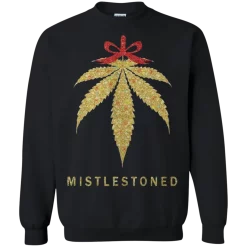 Weed Mistlestoned Ugly Christmas Sweatshirt