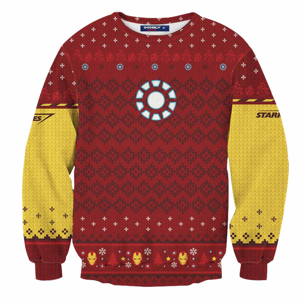 A Very Stark Wool Sweater, Marvel Christmas 3D Knitted Sweater