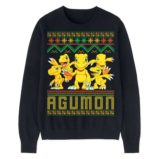 Agumon Digimon Ugly Christmas T-Shirt