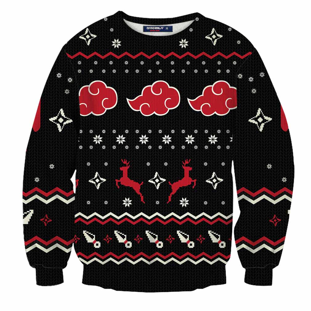 akatsuki naruto wool knitted sweater christmas akatsuki 3d sweater 387300