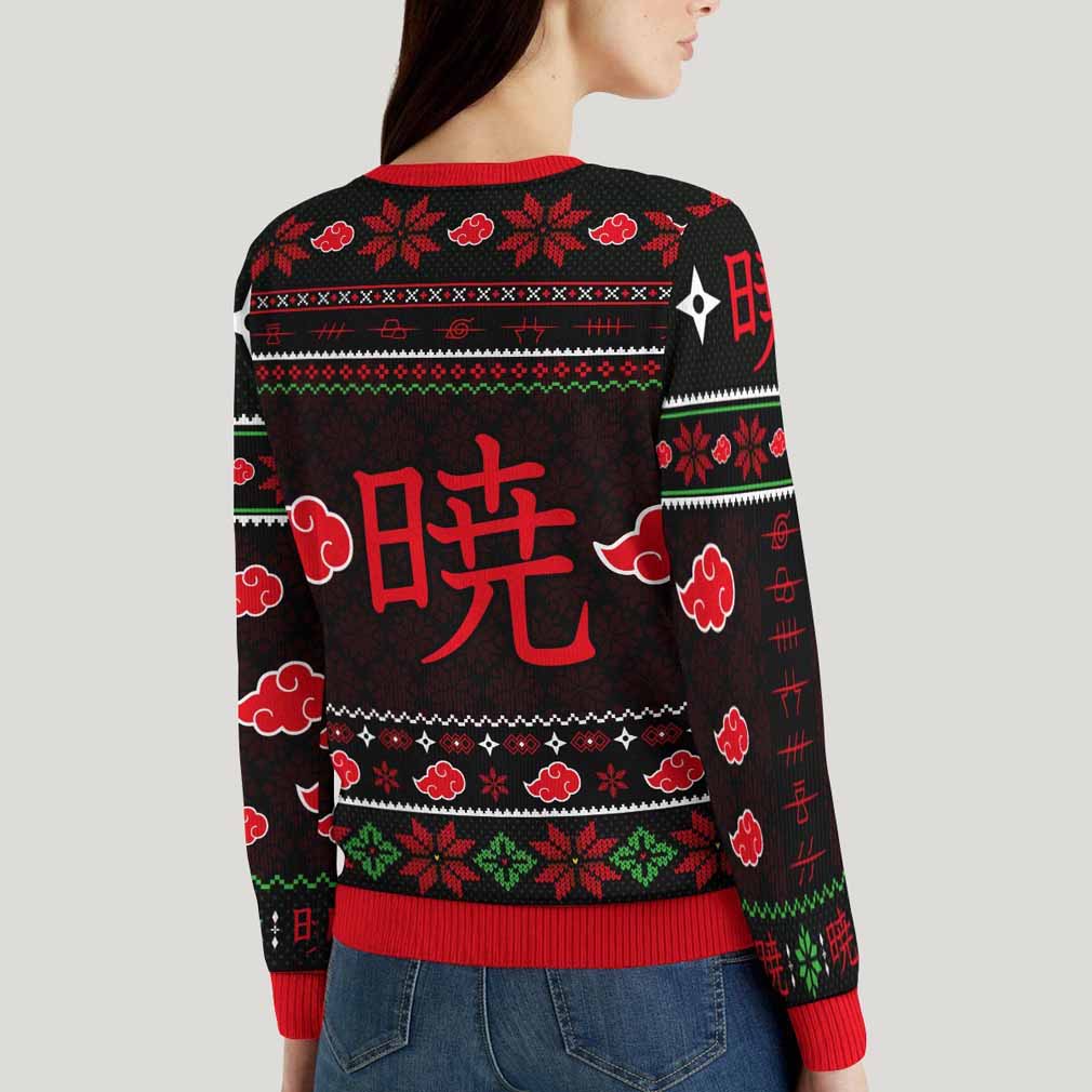 akatsuki warriors wool knitted sweater christmas naruto 3d sweater 659418