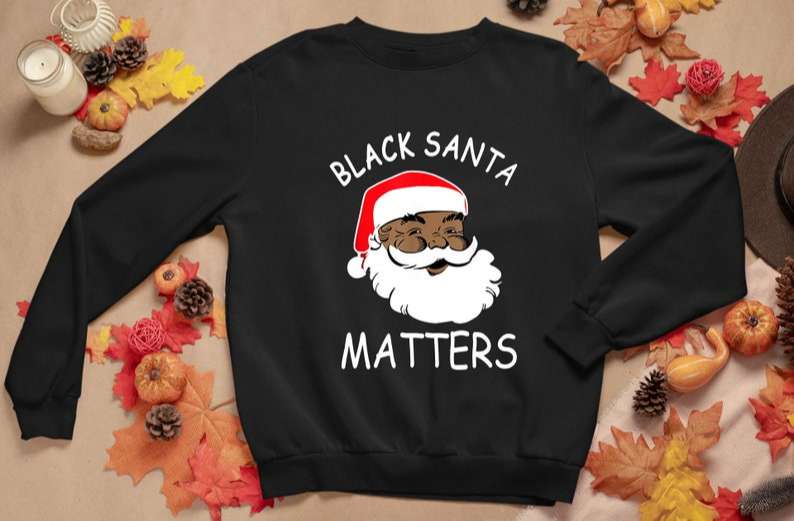 American Santa Black Matters Christmas Xmas Sweatshirt