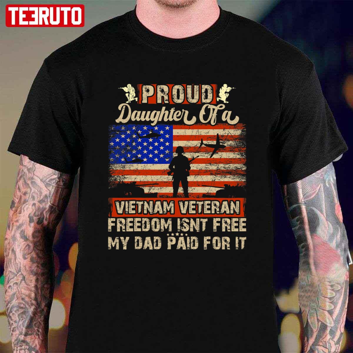 Army  Military  Navy – Proud Daughter Of A Vietnam Veteran T-shirt