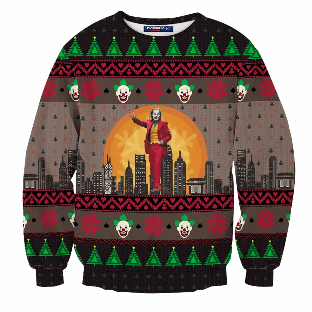 Arthur Fleck Christmas Wool Knitted Sweater, DC Joker 3D Sweater