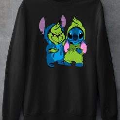 Baby Grinch and Stitch Christmas Sweatshirt