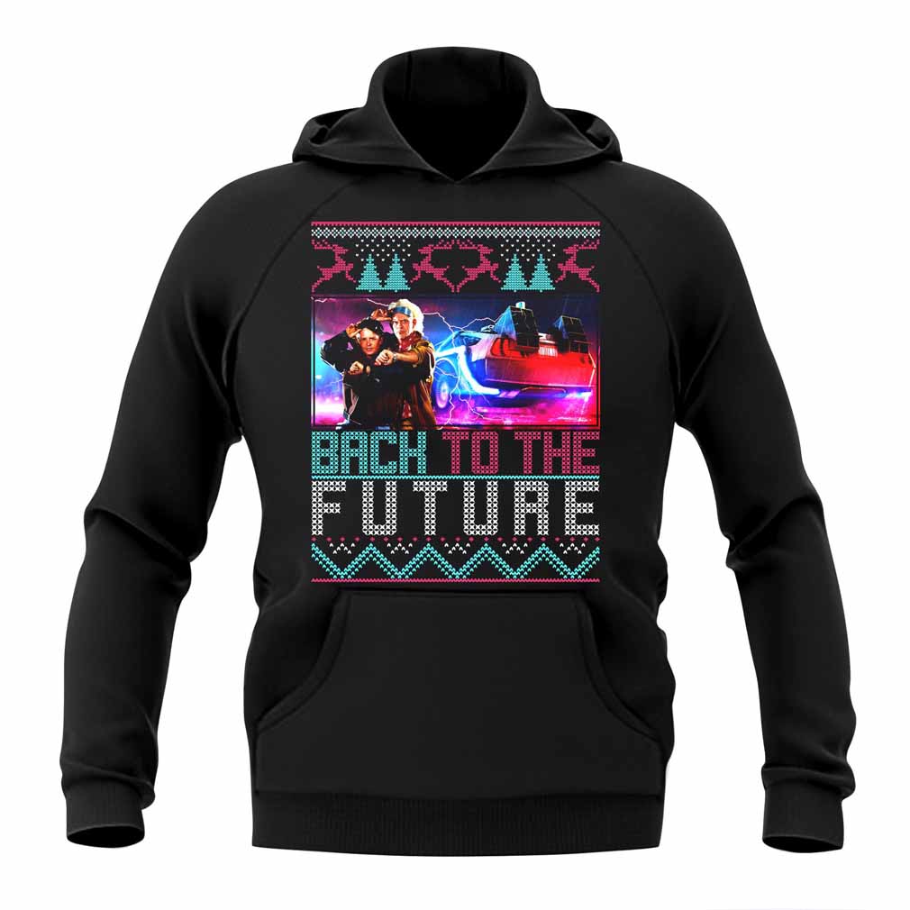 Back to the Future Christmas Hoodie, Ugly Retro Style
