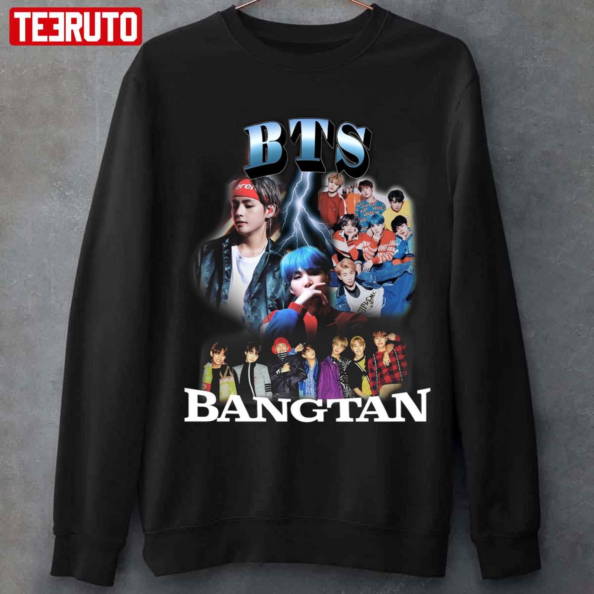 Bangtan Boys Vintage BTS Korean Band Unisex T-Shirt Sweatshirt