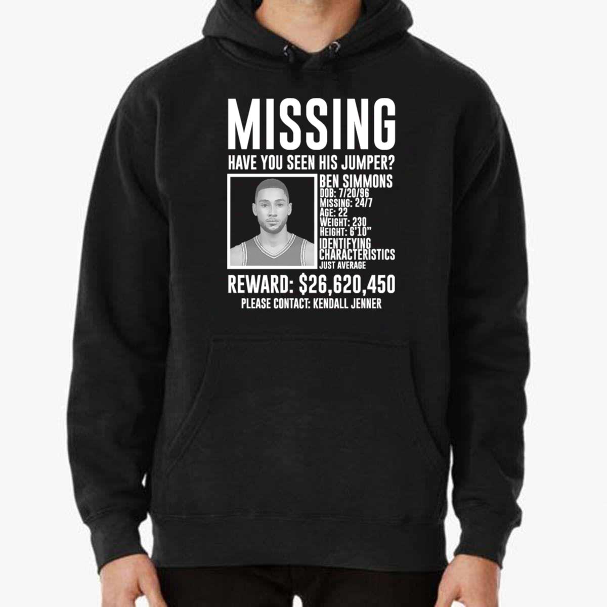 Get Buy Ben Simmons Missing Have You Seen His Jumper Brooklyn T-Shirt