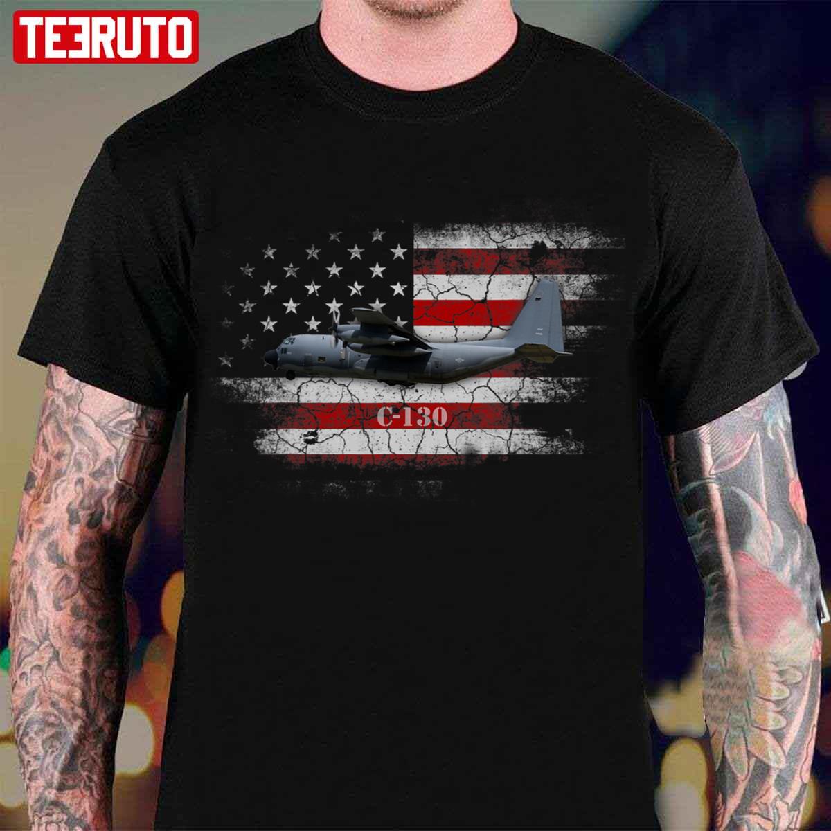 C-130 T-Shirt- Combat Air Force Veterans Day T-shirt