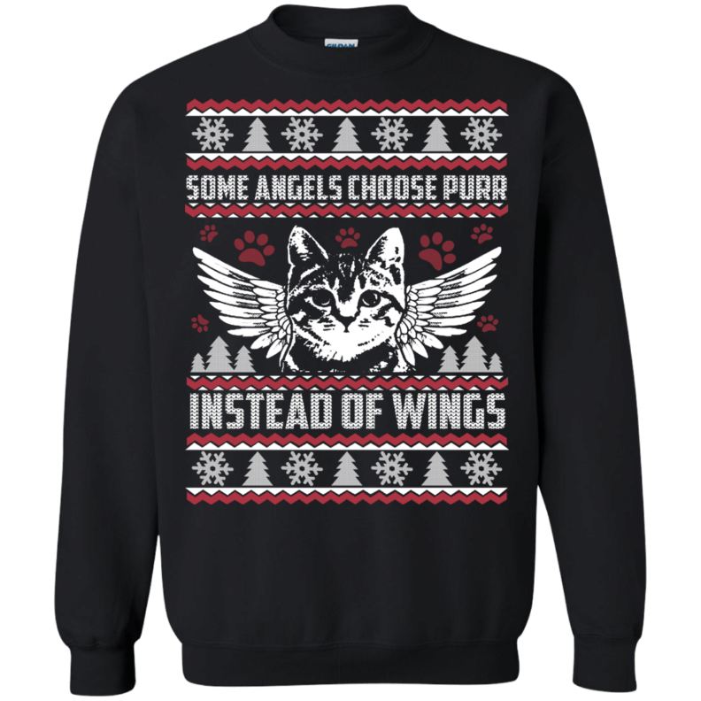 Cat Angel Christmas Ugly Sweatshirt