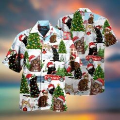 Cat Christmas Santa Hawaii Shirt