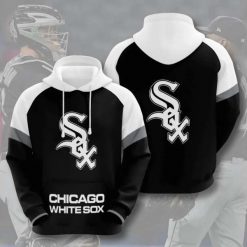 Chicago White Sox Hoodie 3D Black And White