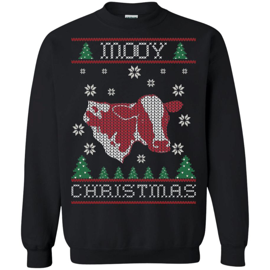 Christmas Cow Moov Ugly Sweatshirt - Teeruto