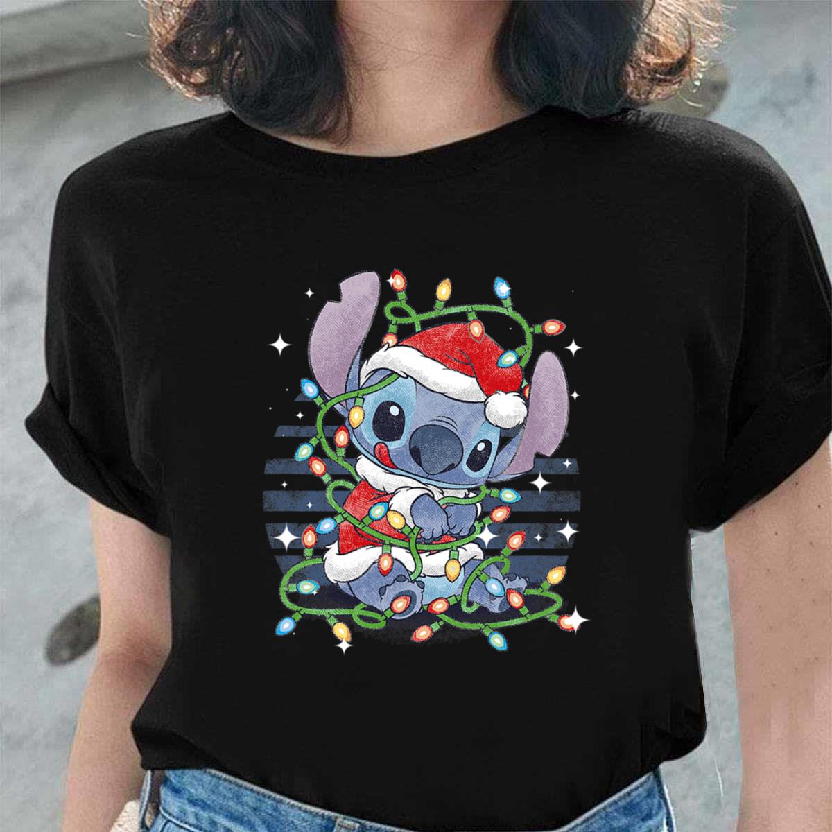 Christmas Lilo & Stitch Lights Unisex Sweatshirt