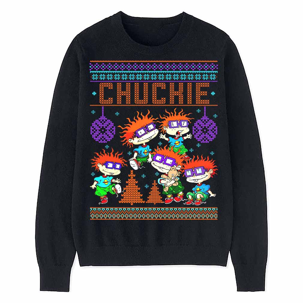 Chuckie Rugrats Ugly Christmas Sweatshirt, Chuckie Finster Crewneck Sweatshirt