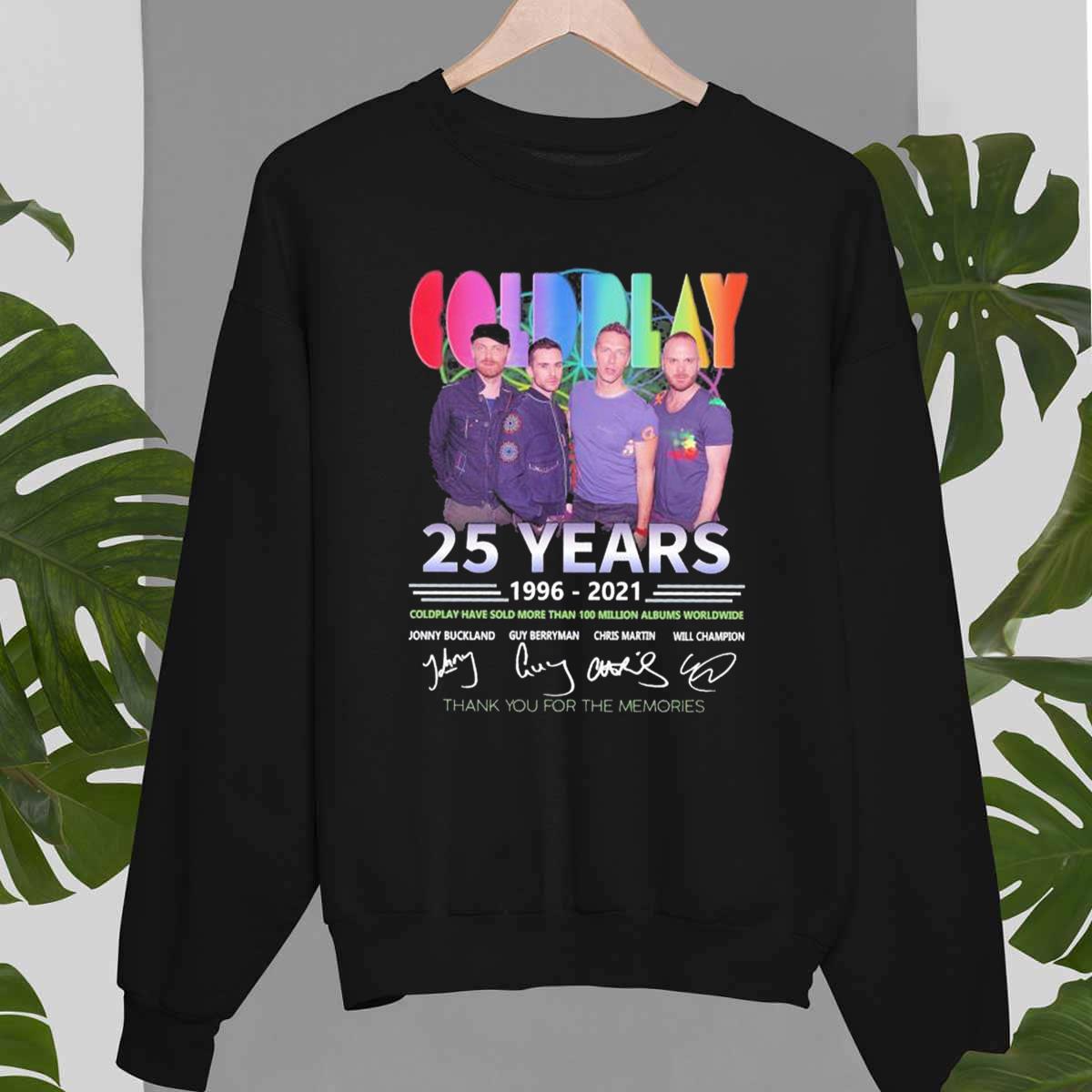 Coldplay 25 Years 1996 2021 Signatures Unisex T-Shirt