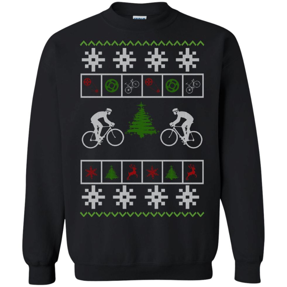 Cycling Christmas Unisex Ugly Sweatshirt
