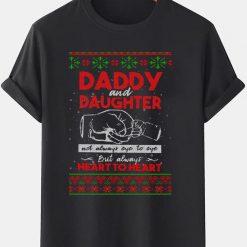daddy and daughter heart to heart chirstmas ugly tshirt obnp946768