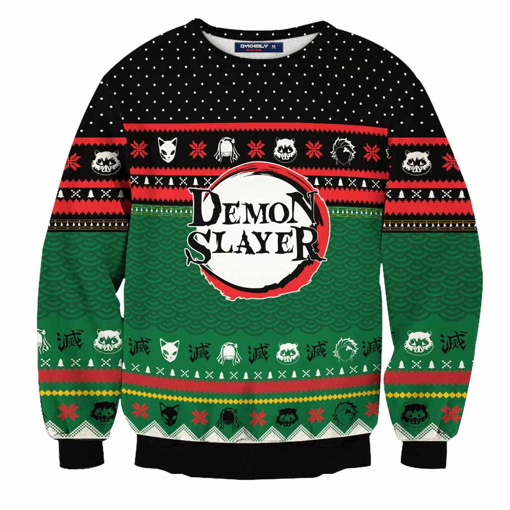 Demon Slayer Christmas Wool Knitted Sweater