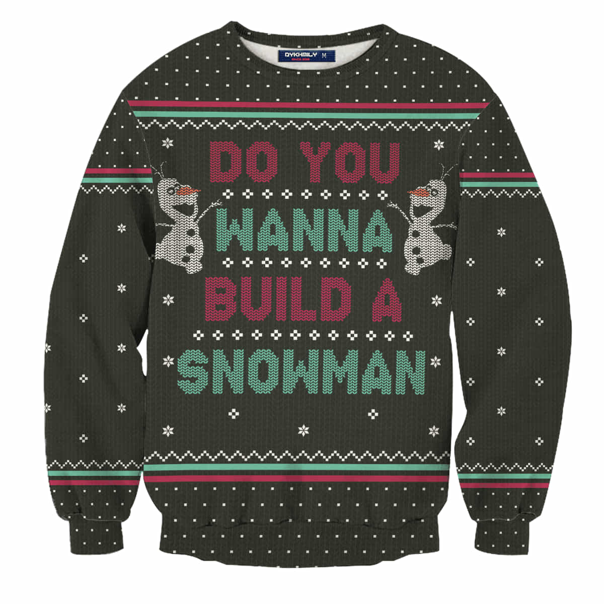 Do You Wanna Build A Snowman Wool Knitted Sweater, Frozen All Over Print Sweatshirt