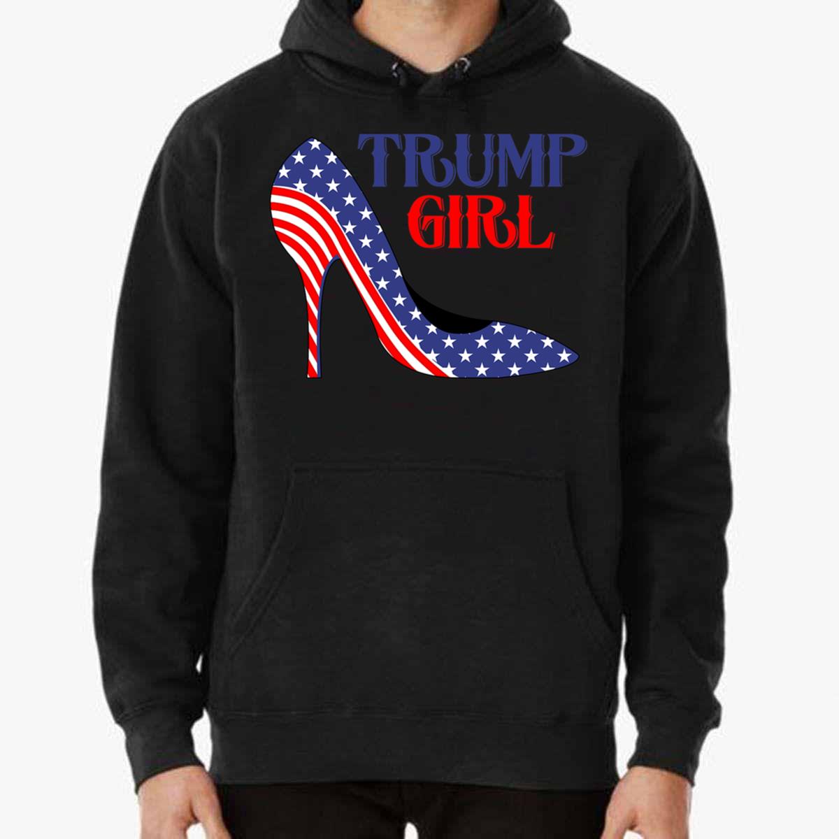Donald Trump Girl 2020 Republican Patriot High Heel T-Shirt