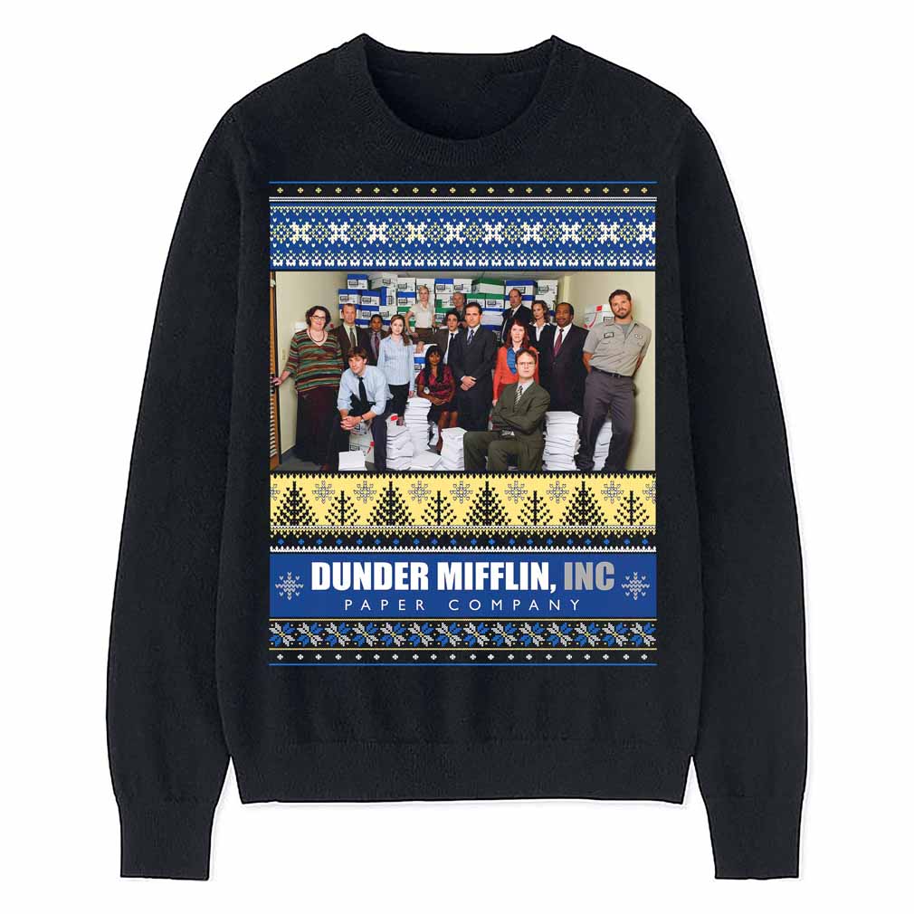 Dunder Mifflin Sweatshirt, The Office Inc Ugly Christmas Crewneck Sweatshirt