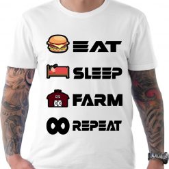 Eat Sleep Farm Repeat T-Shirt Cartoon