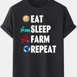 Eat Sleep Farm Repeat T-shirt Trendy