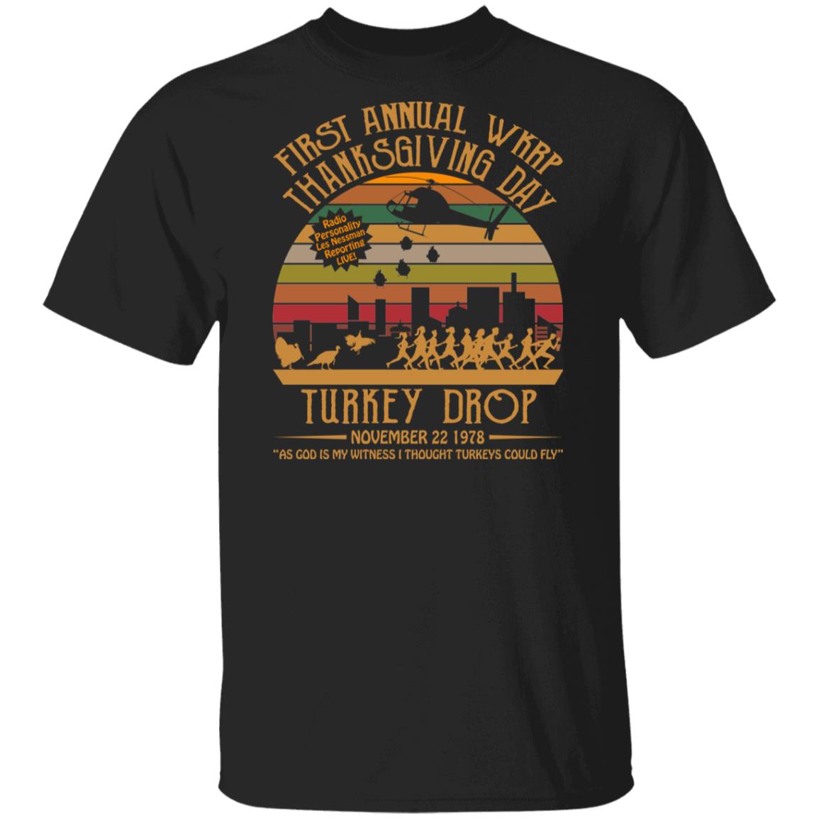 First Annual WKRP Thanksgiving Day Turkey Drop Vintage Unisex T-Shirt