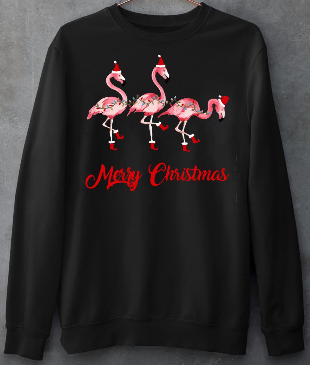Flamingo Merry Christmas T-Shirt