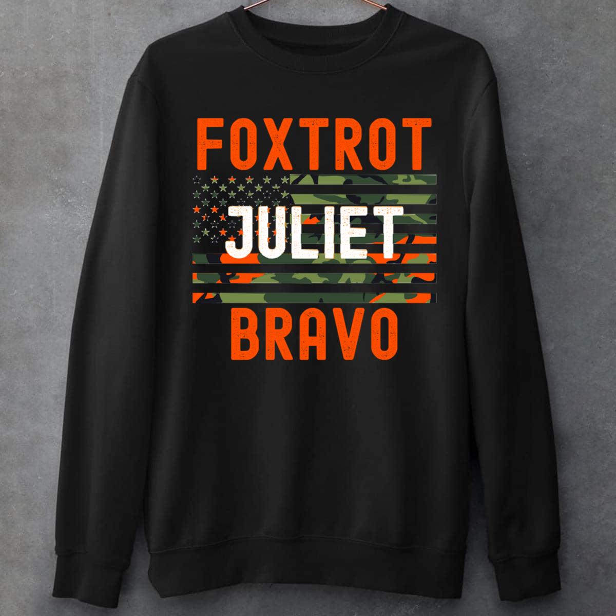Foxtrot Juliet Bravo America Flag Unisex T-Shirt