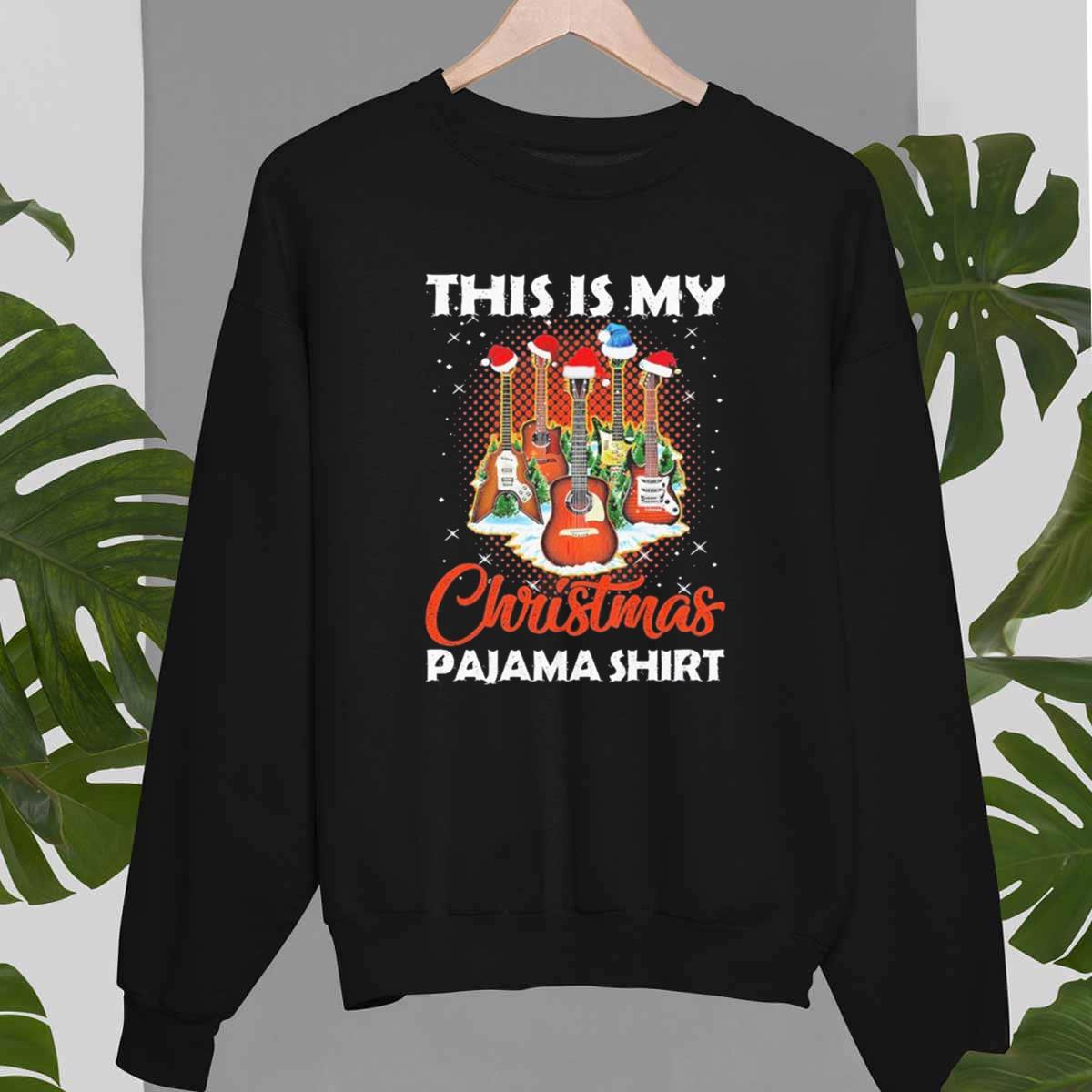 Funny Santa Guitar This Is My Christmas Pajama Unisex Sweatshirt
