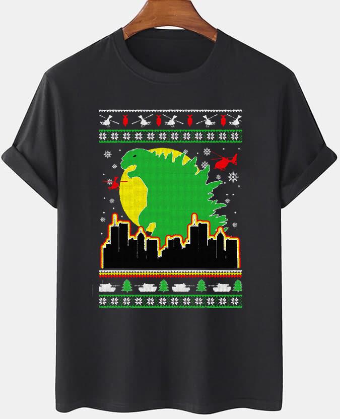 Godzilla Ugly Christmas T-Shit