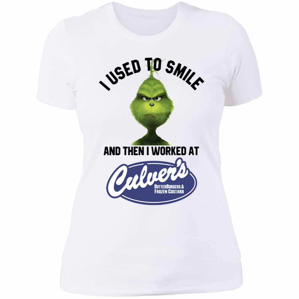 grinch tshirt i used to smile and then i worked at culvers bpfwx70826
