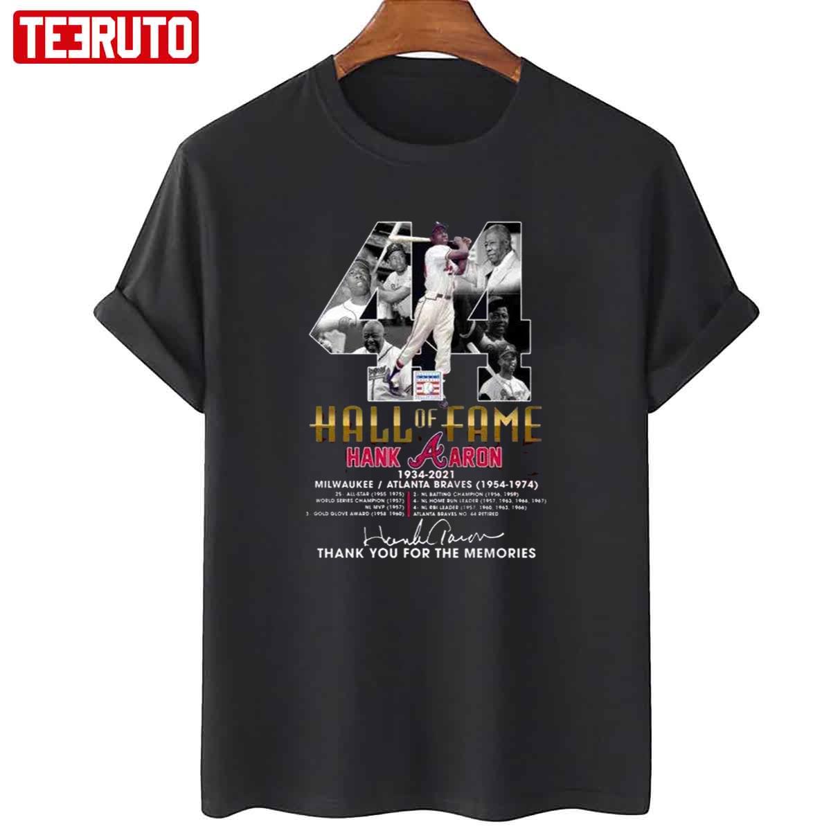 Hall Of Fame Hank Aaron 1934 2021 Signature Unisex T-Shirt